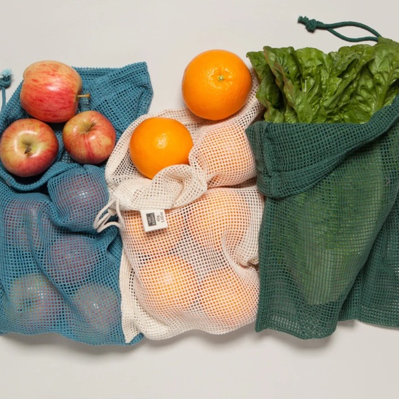 Le Marché (market) “save it” produce bags in 3 colors-12”x 14” bags w/drawstring - Picture 10 of 16